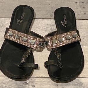Black Sandals Size 8